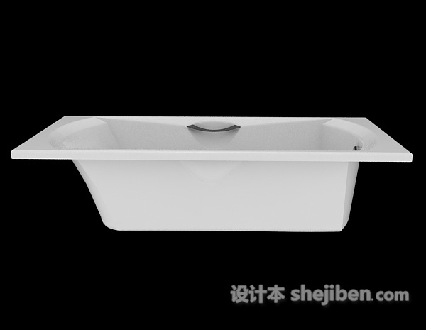 现代风格家庭陶瓷浴缸3d模型下载