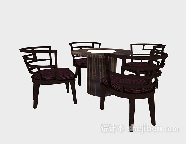 免费时尚休闲桌椅3d模型下载