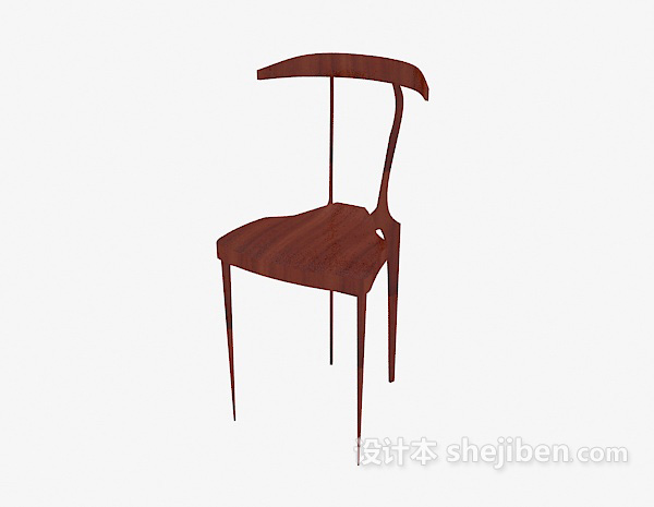 免费简易木椅3d模型下载