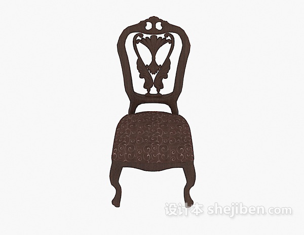 欧式风格欧式精致餐椅3d模型下载