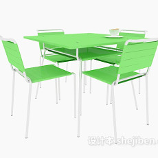 现代休闲桌椅3d模型下载