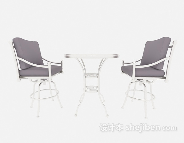 现代风格现代风格休闲桌椅3d模型下载