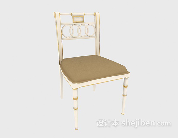 免费欧式木质家居椅3d模型下载