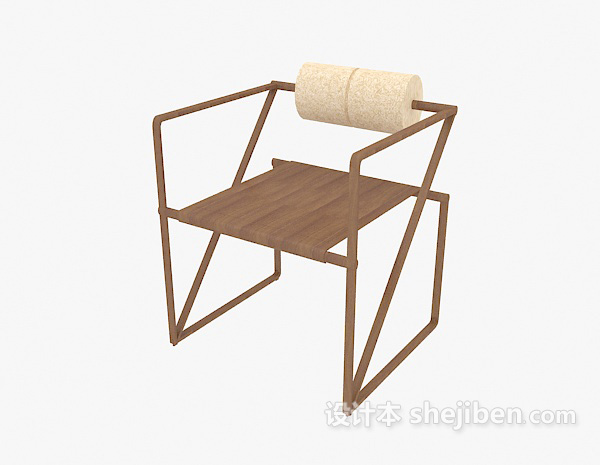 免费木质休闲椅3d模型下载