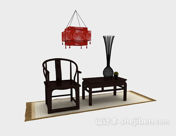 免费中式传统桌椅3d模型下载