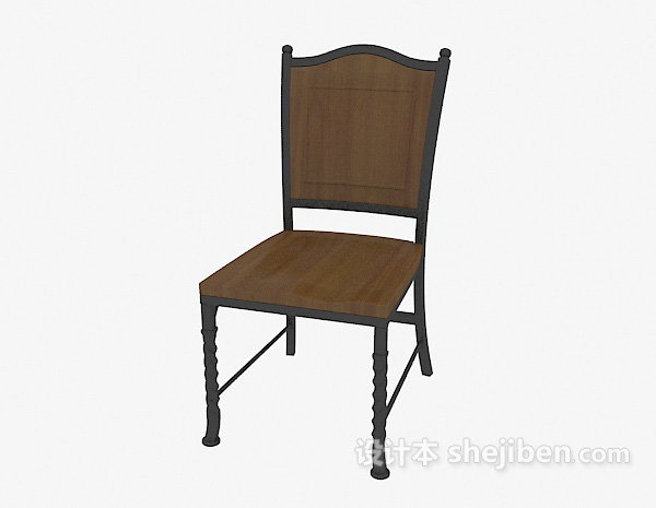 免费简欧风格餐椅3d模型下载