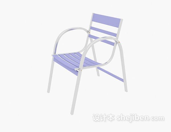 紫色现代椅子3d模型下载