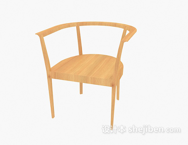 免费实木家居椅子3d模型下载