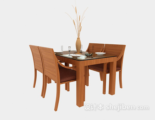 现代 木质餐桌
