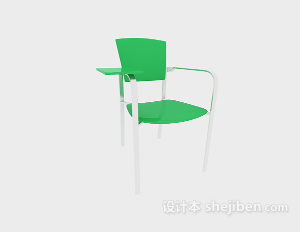 免费扶手绿色休闲椅3d模型下载