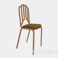 现代实木椅子3d模型下载