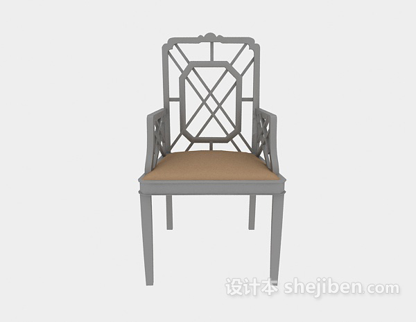 中式风格传统中式餐椅3d模型下载