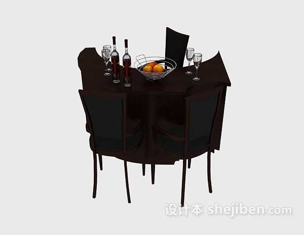 免费家居吧台桌椅3d模型下载