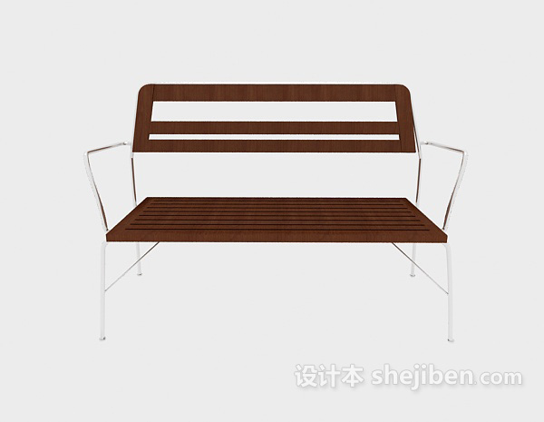 现代风格公共休闲长椅3d模型下载