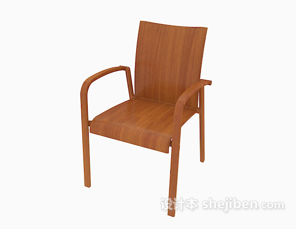 免费家庭实木餐椅3d模型下载