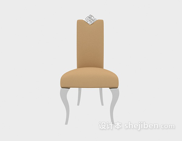 欧式风格简欧靠背餐椅3d模型下载