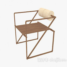 木质休闲椅3d模型下载