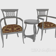 传统欧式桌椅3d模型下载