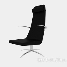 黑色办公老板椅3d模型下载