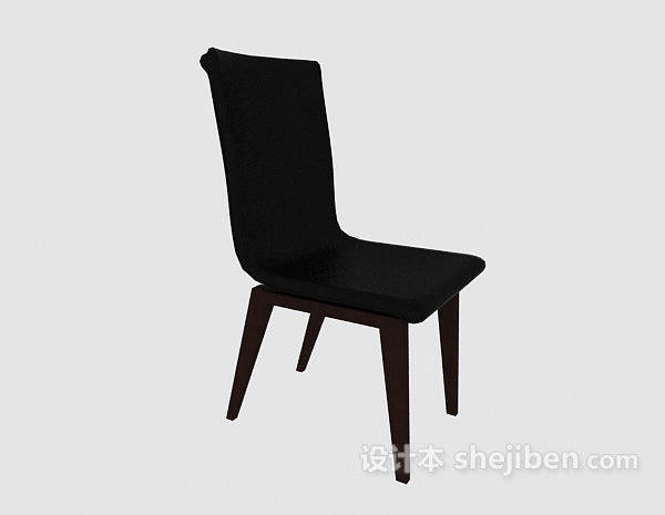 现代风格皮质简约休闲椅3d模型下载