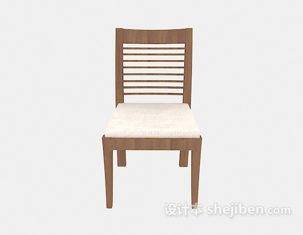 现代风格现代木椅3d模型下载