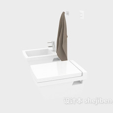 洗手池卫浴小件3d模型下载