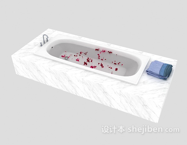 免费石材浴缸3d模型下载