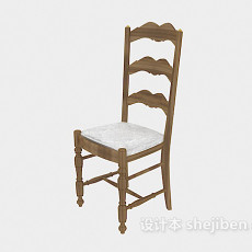 现代家居实木椅子3d模型下载
