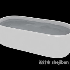 椭圆浴缸3d模型下载