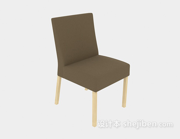 棕色现代家居椅3d模型下载
