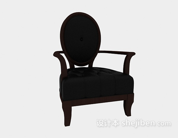 免费单人欧式沙发椅3d模型下载