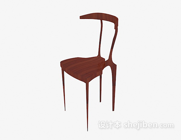 简易木椅3d模型下载