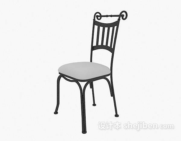铁艺家居椅3d模型下载