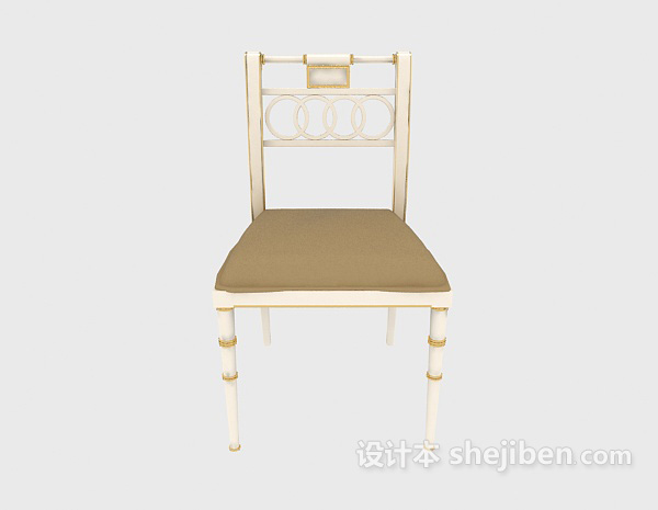 欧式风格欧式木质家居椅3d模型下载