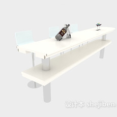 会客聚会桌椅组合3d模型下载