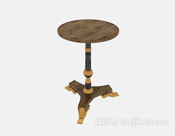 地中海风格沙发实木边桌3d模型下载