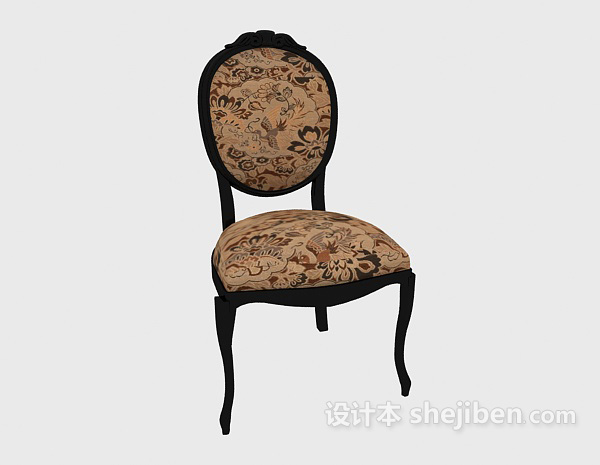 免费欧式精美餐椅3d模型下载