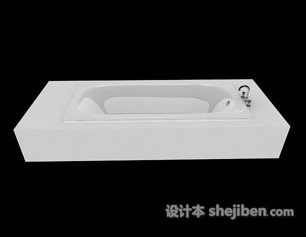 现代风格压克力浴缸3d模型下载