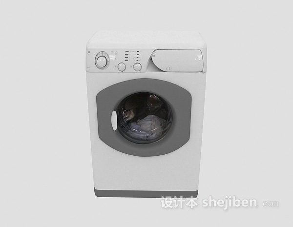 免费滚筒洗衣机3d模型下载