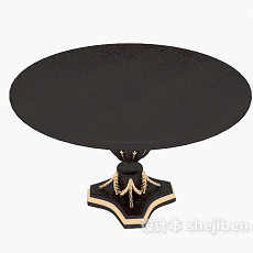 圆形  餐桌3d模型下载