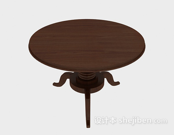 免费棕色木桌3d模型下载