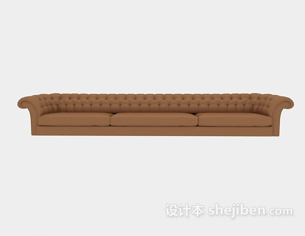 欧式风格欧式家庭多人沙发3d模型下载