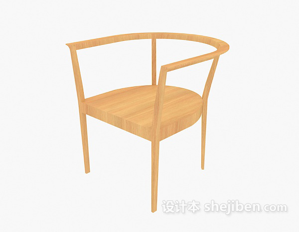 实木家居椅子3d模型下载
