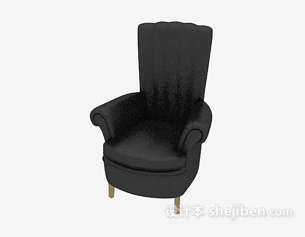 欧式风格欧式皮质沙发椅3d模型下载
