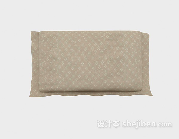 现代风格棉麻枕头3d模型下载