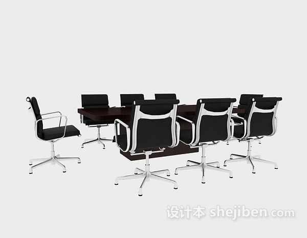 免费公司会议桌椅3d模型下载