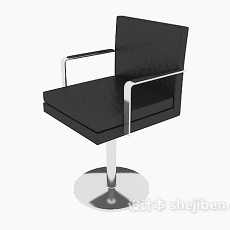黑色金属办公椅3d模型下载