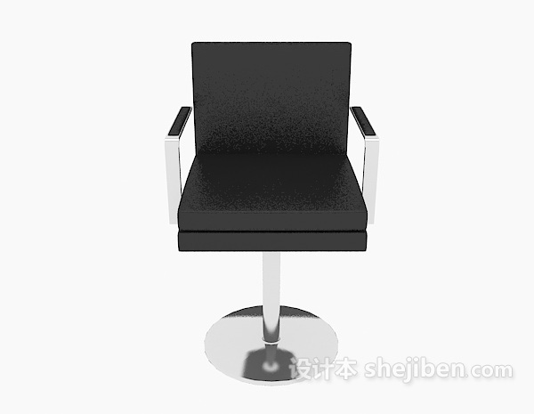 现代风格黑色金属办公椅3d模型下载