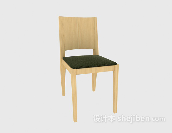 免费田园风格餐椅3d模型下载