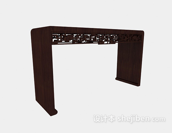 中式木凳3d模型下载